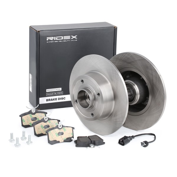 RIDEX Brake disc and pads set 3405B0198
