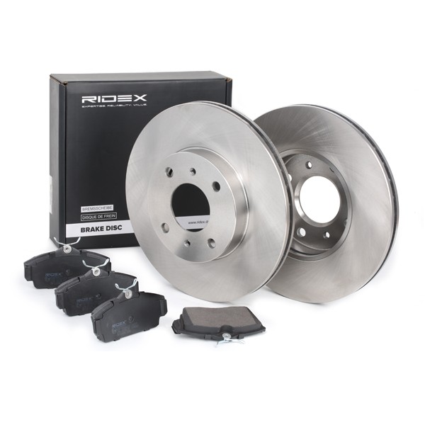 RIDEX Brake disc and pads set 3405B0200 for NISSAN PRIMERA, ALMERA