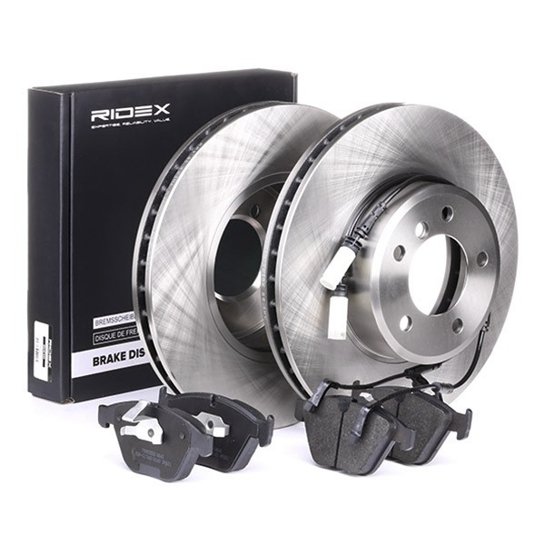 RIDEX Brake disc and pads set 3405B0213 for BMW 5 Series, 6 Series
