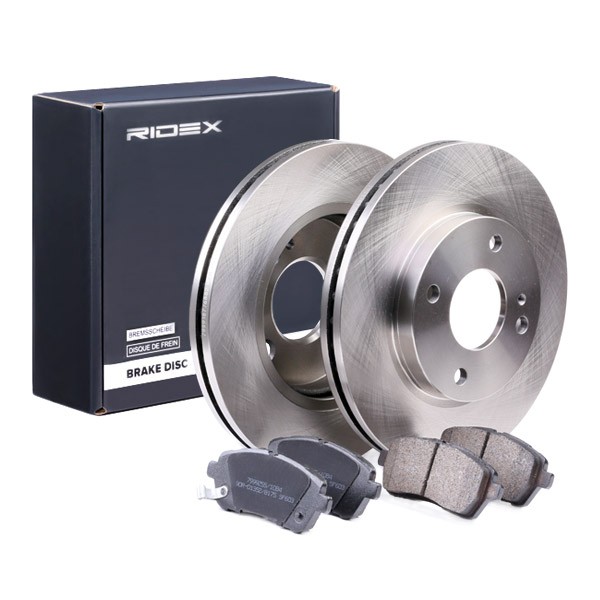 RIDEX Brake disc and pads set 3405B0238 for FORD FIESTA