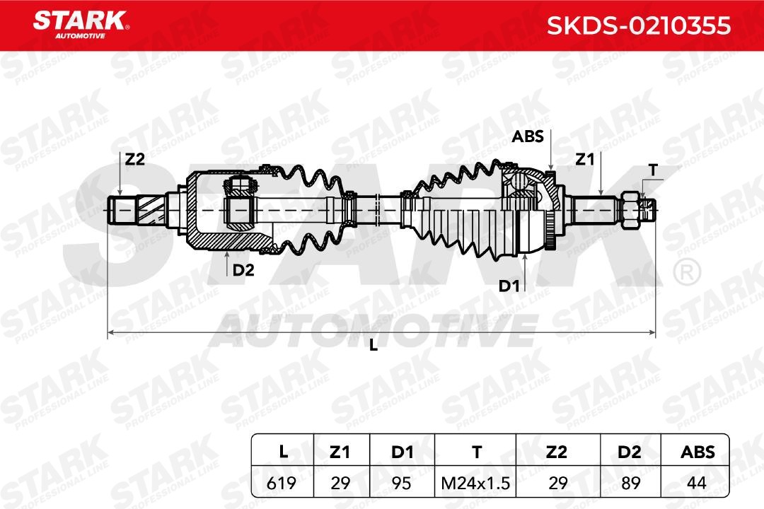OEM-quality STARK SKDS-0210355 CV axle shaft