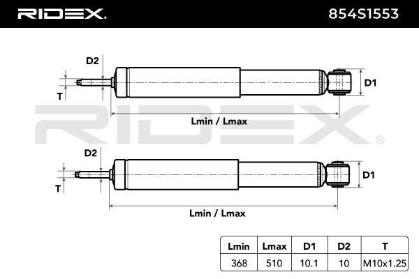 854S1553 Stoßdämpfer RIDEX Test