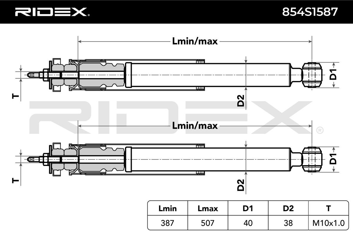 854S1587 Stoßdämpfer RIDEX Test