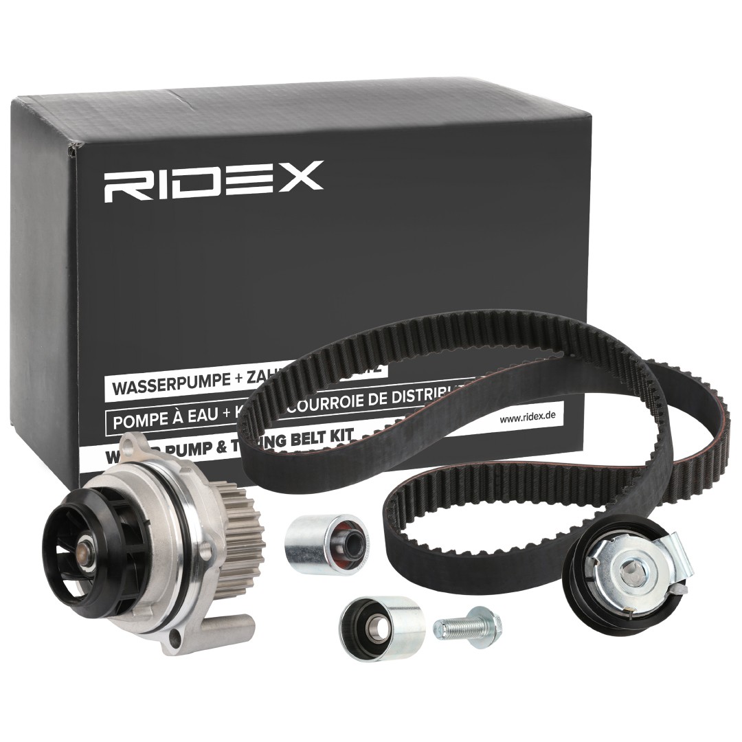 RIDEX 3096W0078 Water pump and timing belt kit with water pump, Number of Teeth: 148, Width: 23 mm