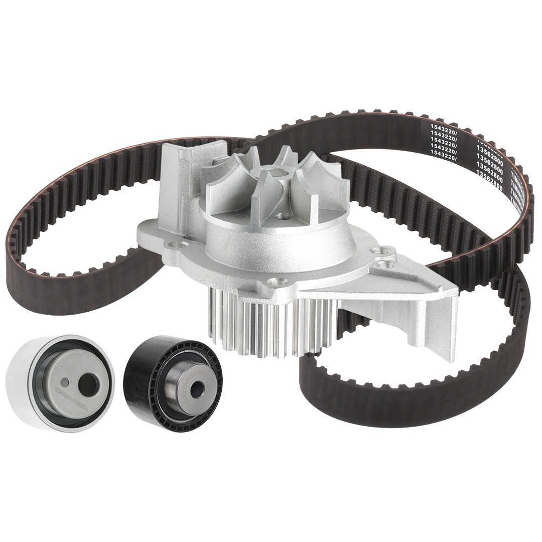 RIDEX 3096W0116 Water pump and timing belt kit with water pump, Number of Teeth: 136, Width: 25,4 mm, with rounded tooth profile