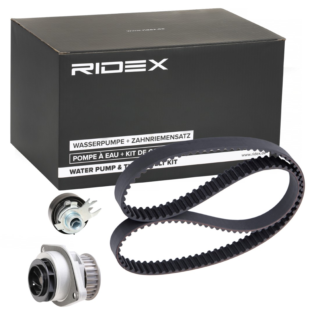 RIDEX 3096W0122 Water pump and timing belt kit with water pump, Number of Teeth: 135, Width: 19 mm