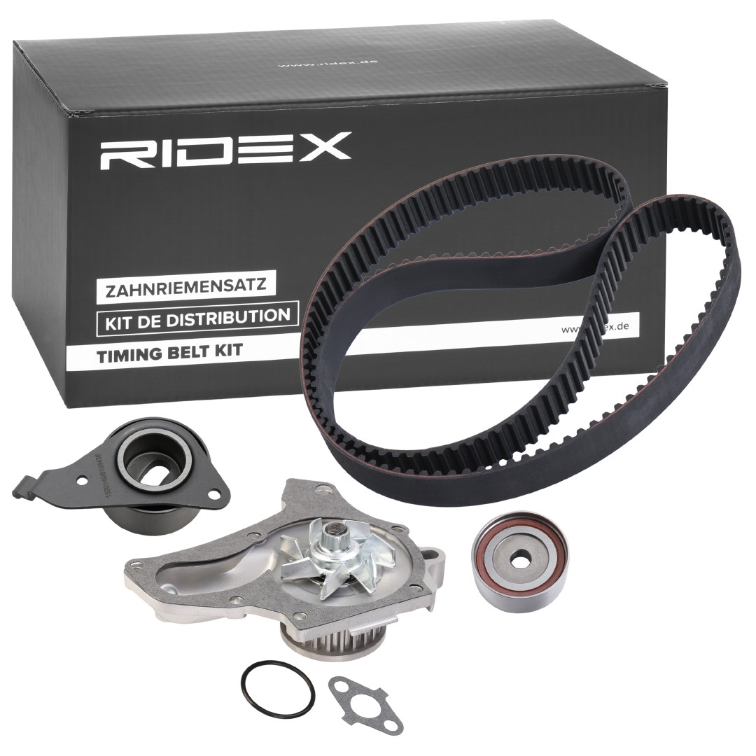 RIDEX 3096W0123 Water pump and timing belt kit with water pump, Number of Teeth: 163, Width: 29 mm