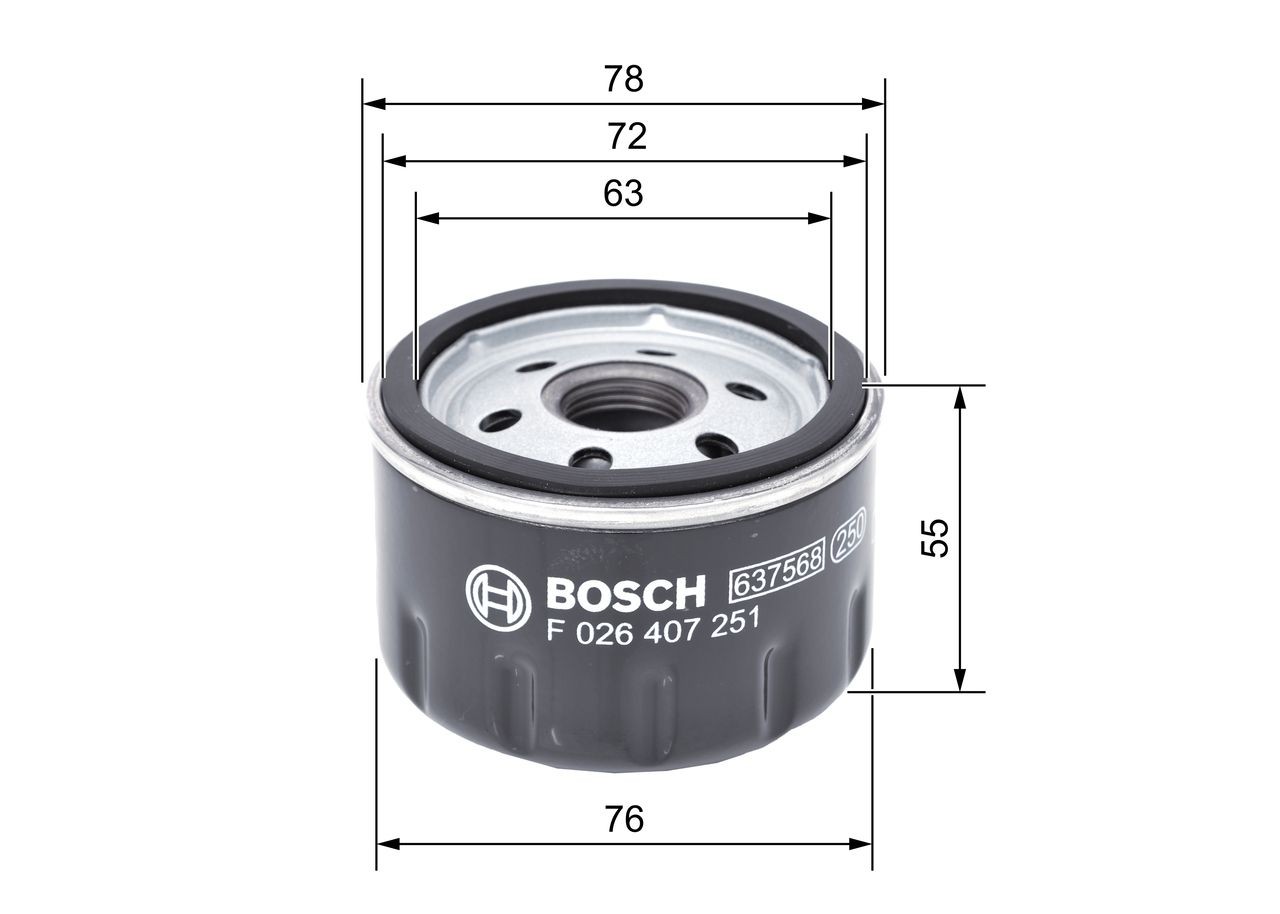 OEM-quality BOSCH F 026 407 251 Engine oil filter