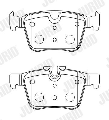 JURID 573772J Brake pad set prepared for wear indicator, without accessories