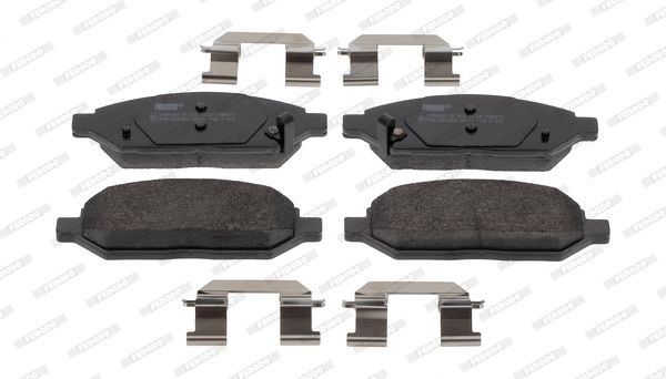 FERODO FDB5019 Brake pad set with acoustic wear warning, with accessories