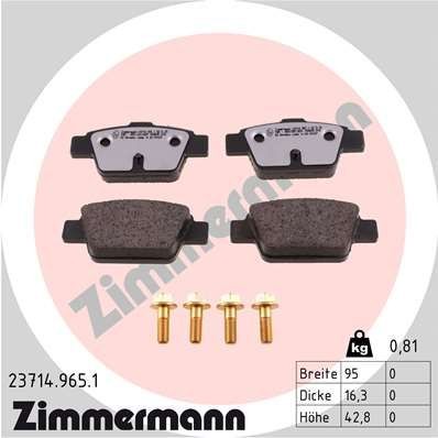 Great value for money - ZIMMERMANN Brake pad set 23714.965.1