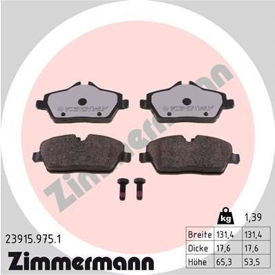 ZIMMERMANN 23915.975.1 Brake pad set MINI experience and price