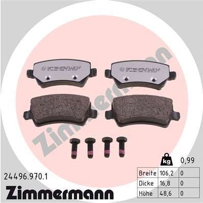 Ford GALAXY Disk brake pads 13583693 ZIMMERMANN 24496.970.1 online buy