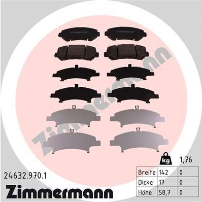 Suzuki SPLASH Set of brake pads 13583700 ZIMMERMANN 24632.970.1 online buy
