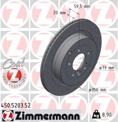ZIMMERMANN 450.5203.52 Brake disc LAND ROVER experience and price
