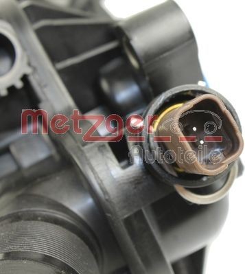 4006286 Engine cooling thermostat 4006286 METZGER Opening Temperature: 105°C, with seal, with sensor, Plastic