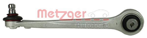 58105501 METZGER Control arm PORSCHE with ball joint, with rubber mount, Front Axle Left, Front, Upper, Control Arm