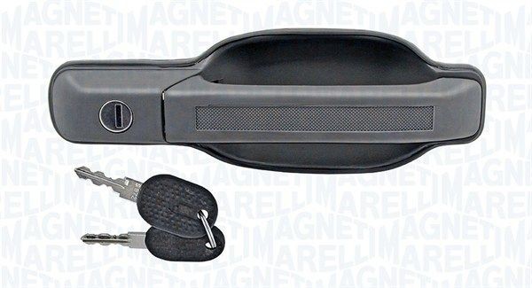 MAGNETI MARELLI 350105004400 Door Handle Right Front, with lock barrel, grey, Uncoated