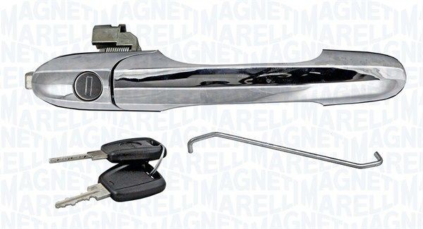 MAGNETI MARELLI 350105021400 Door Handle Left Front, without key, chrome/black, Painted