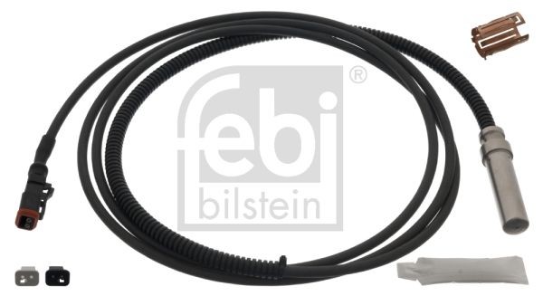 FEBI BILSTEIN 46547 ABS sensor Front Axle Left, Front Axle Right, with grease, with sleeve, 1150 Ohm, 2400mm, 2500mm