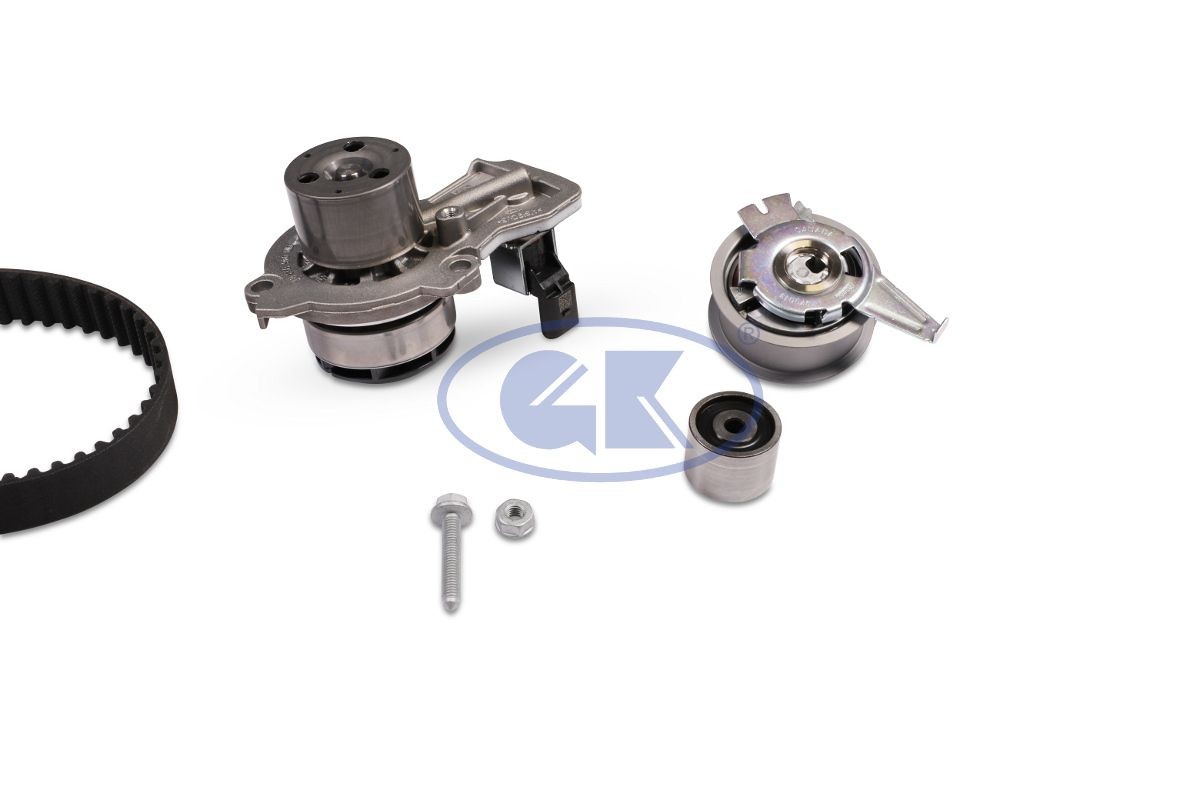 K980326A GK Cambelt kit VW switchable water pump, with integrated disabling contact, with bolts/screws, Number of Teeth: 145, Width: 25 mm