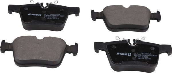 JP GROUP 1363702710 Brake pad set Rear Axle, prepared for wear indicator