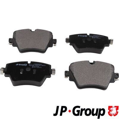 JP GROUP 1463606410 Brake pad set Front Axle, prepared for wear indicator