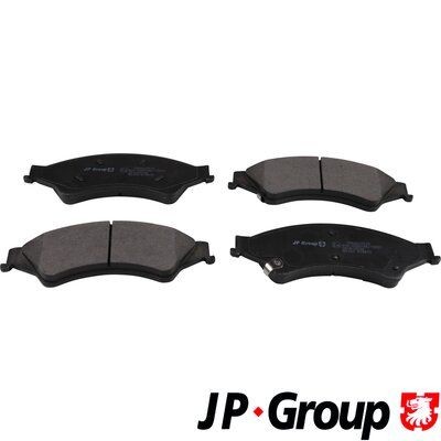 JP GROUP Front Axle, with acoustic wear warning Height: 68,2mm, Width: 194mm, Thickness: 16,4mm Brake pads 1563607610 buy
