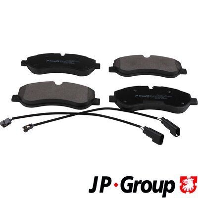 JP GROUP Front Axle, incl. wear warning contact Height: 68,7mm, Width: 172mm, Thickness: 17mm Brake pads 1563607710 buy