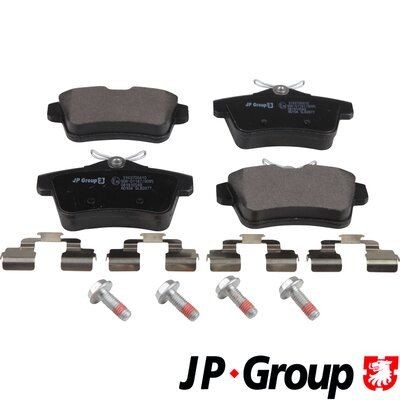 JP GROUP Rear Axle, excl. wear warning contact Height: 55,6mm, Width: 104mm, Thickness: 16,5mm Brake pads 3163700410 buy
