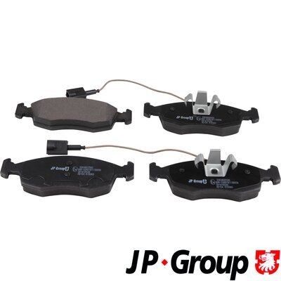 JP GROUP 3363602500 Kit pastiglie freni Assale anteriore, con segnalatore usura integrato