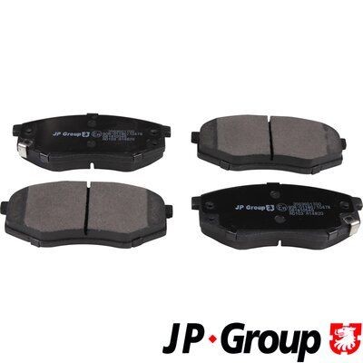 JP GROUP 3563601700 Brake pad set Front Axle, with acoustic wear warning