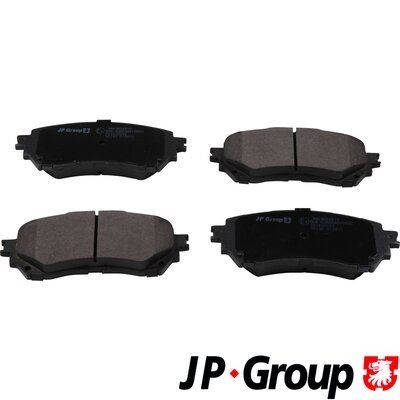 JP GROUP 3863604810 Brake pad set Front Axle, excl. wear warning contact