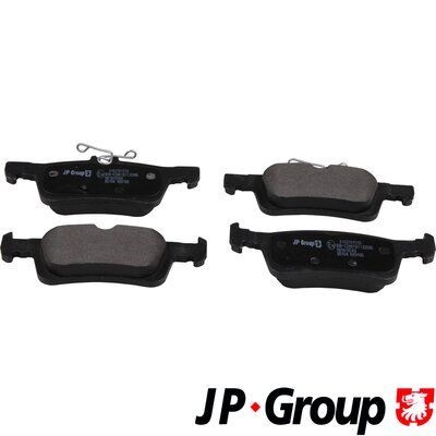 JP GROUP 4163701510 Brake pad set Rear Axle, not prepared for wear indicator