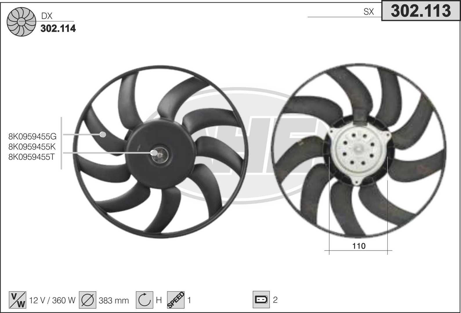 302.113 AHE Fan, radiator - buy online