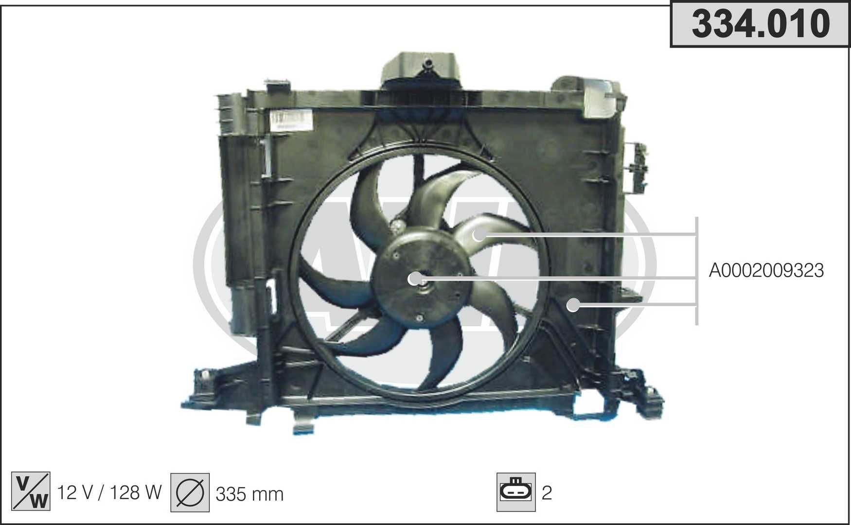 Smart 450 Lüfter Lüfter-Motor Ventilator f. Ladeluft-Kühler 0003127V008