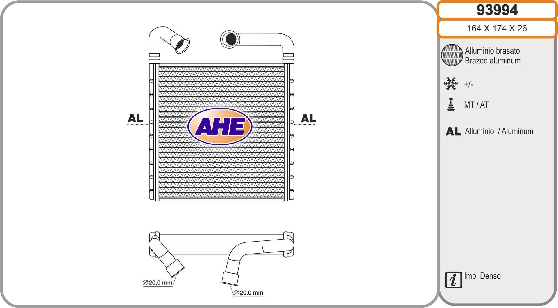93994 AHE Heater matrix - buy online