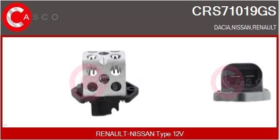 CASCO CRS71019GS Pre-resistor, electro motor radiator fan 6001549117