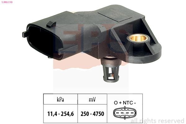 EPS 1.993.110 Sensor, boost pressure Made in Italy - OE Equivalent