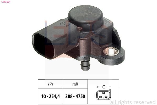 Boost pressure sensor EPS Made in Italy - OE Equivalent - 1.993.231