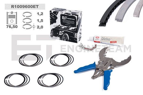 ET ENGINETEAM R1009600ET Piston Ring Kit 03C 198 151M