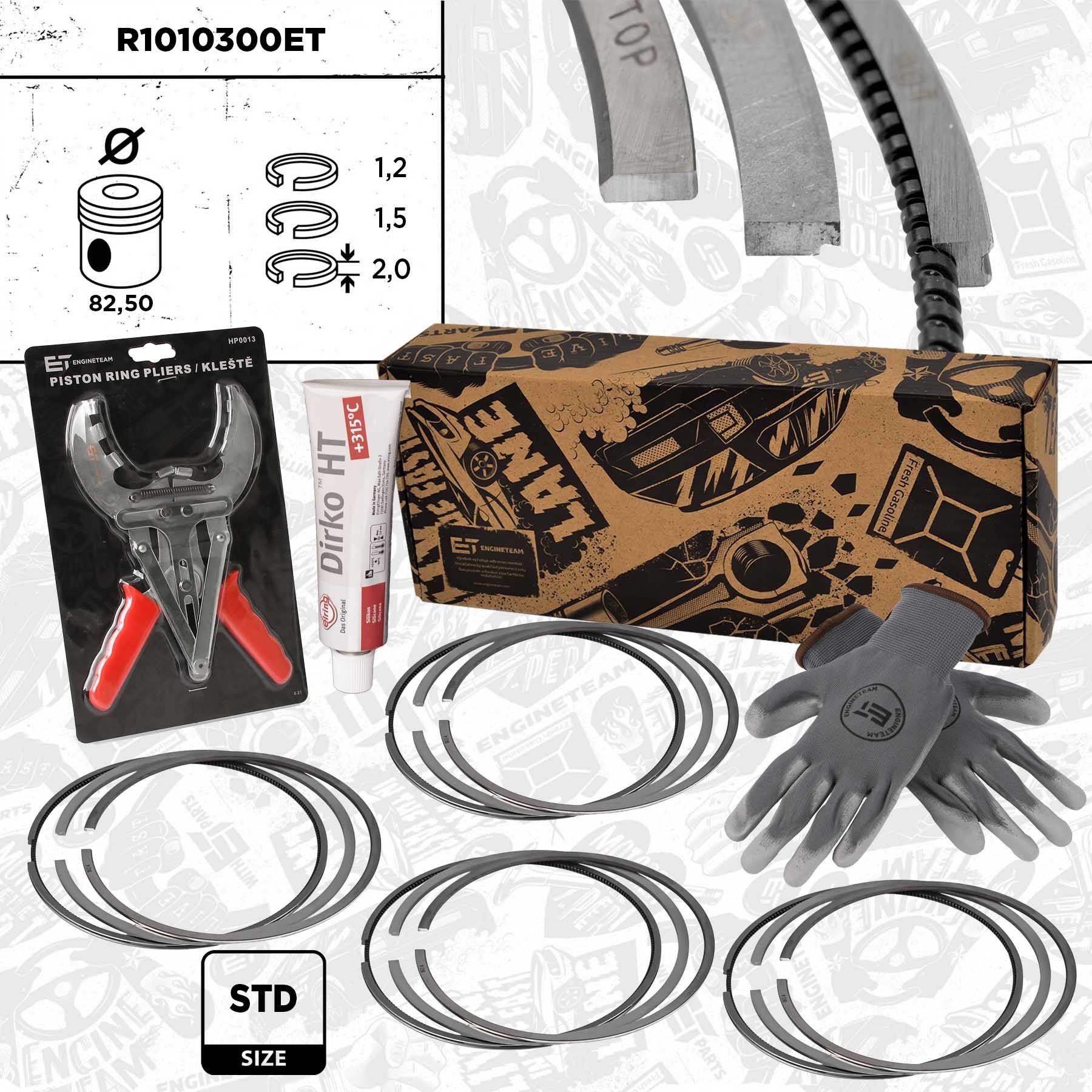 Great value for money - ET ENGINETEAM Piston Ring Kit R1010300ET