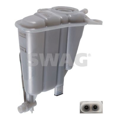 SWAG 30 10 3428 Coolant expansion tank without lid, with heat shield, with sensor