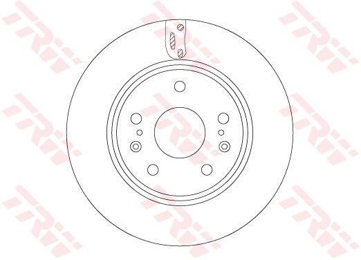 TRW 279x22mm, 5x114,3, Vented, Painted Ø: 279mm, Num. of holes: 5, Brake Disc Thickness: 22mm Brake rotor DF6703 buy