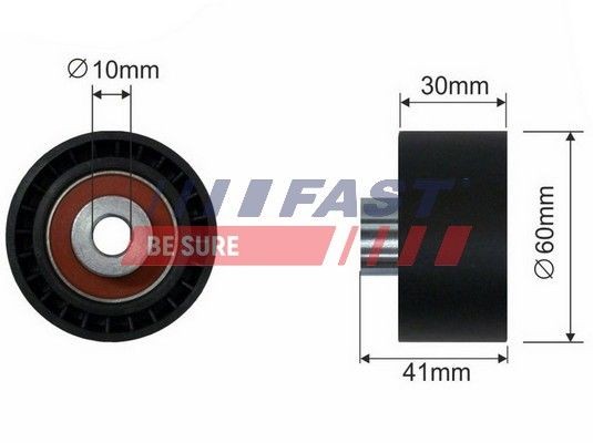 FAST FT44087 Timing belt deflection pulley 83051