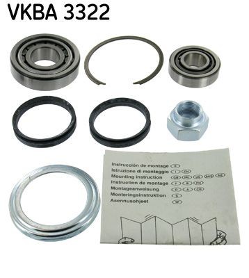 SKF VKBA 3322 Wheel bearing kit with shaft seal, 62 mm