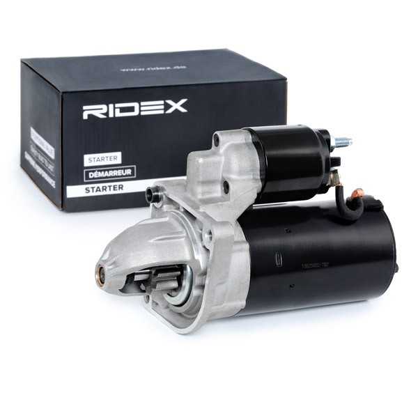 2S0010 RIDEX Starter SAAB 12V, 2kW, Number of Teeth: 9,11, with 50(Jet) clamp, Ø 82 mm