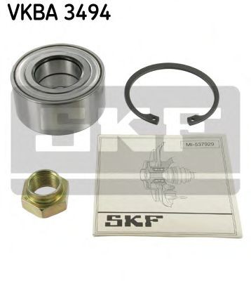 Original VKBA 3494 SKF Wheel bearing kit SKODA