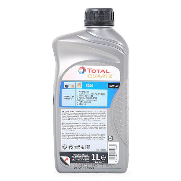 2201528 Motor oil TOTAL 10W-40 review and test