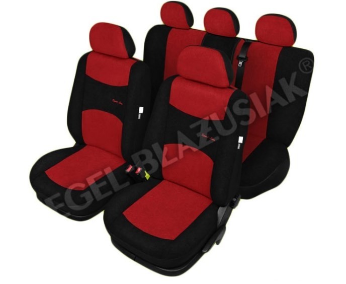 KEGEL 5-1189-236-4060 Car seat cover red, black, Patterned, Polyester, Front and Rear